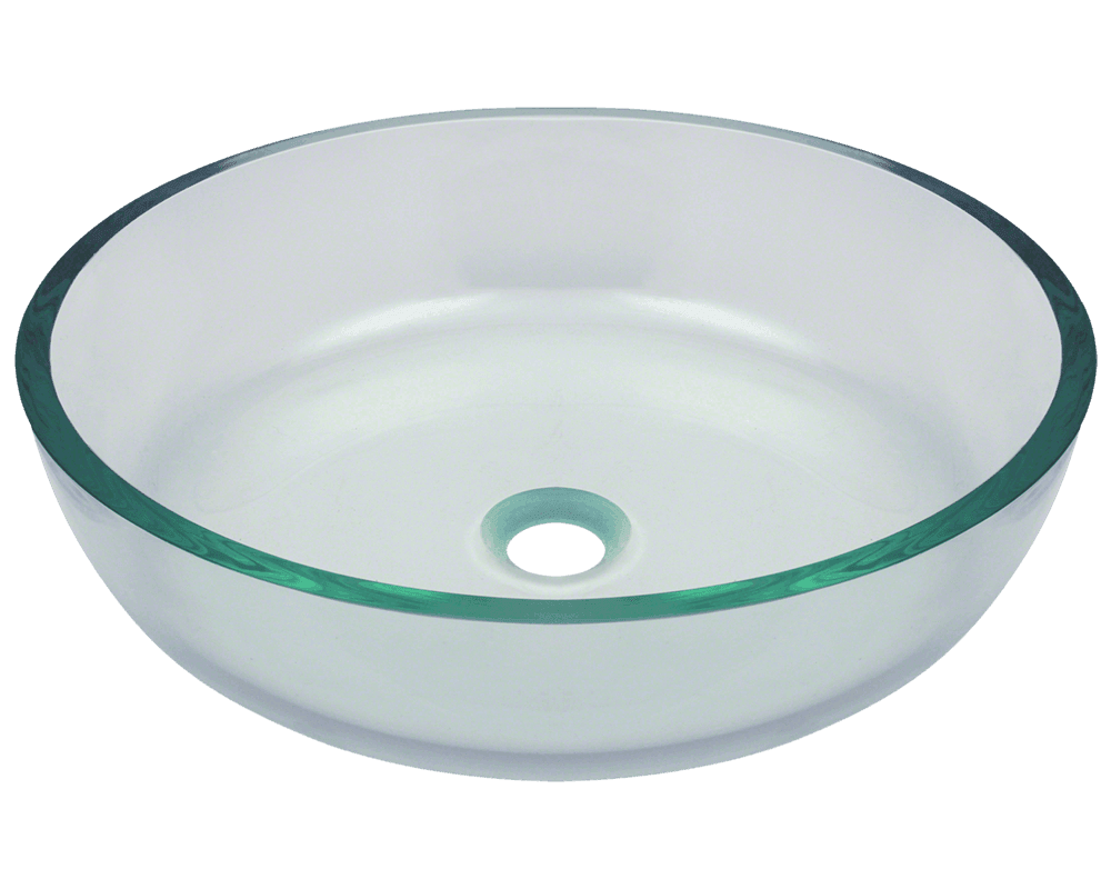 Clear Glass Deep Vessel Bathroom Sink Heeby S Surplus Inc Clear Glass Deep Vessel Bathroom Sink