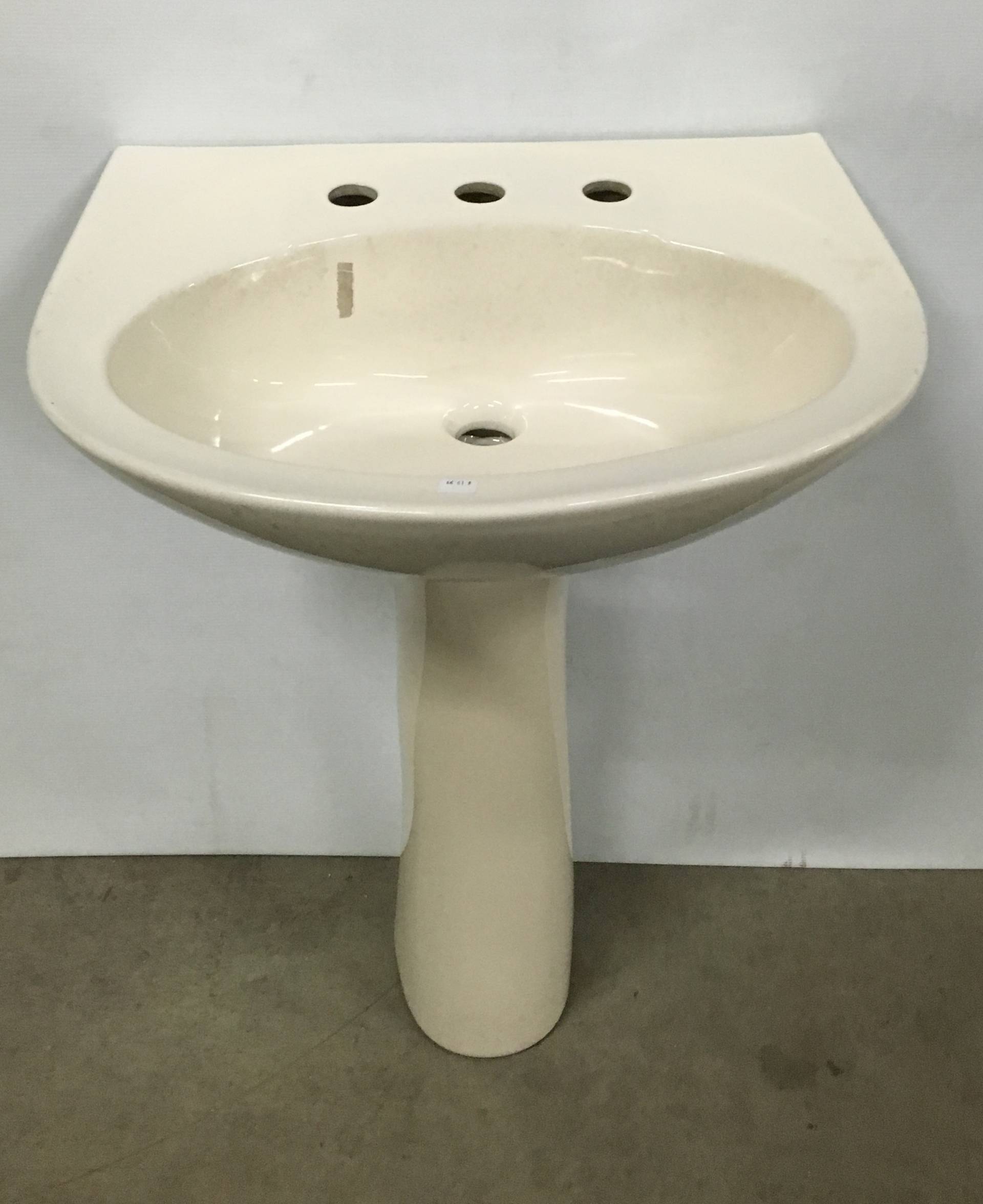 Briggs Altima Bone Pedestal Sink 8 Center Holes