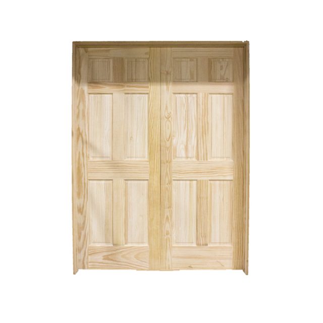 6 Panel Pre Hung Double Pine Door 62 X 82
