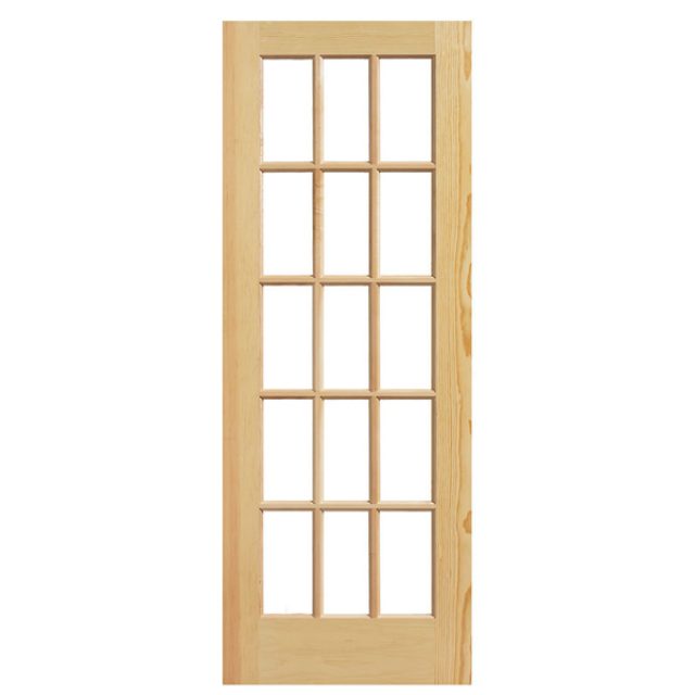 30 X 80 15 Lite Interior Pine Slab Door