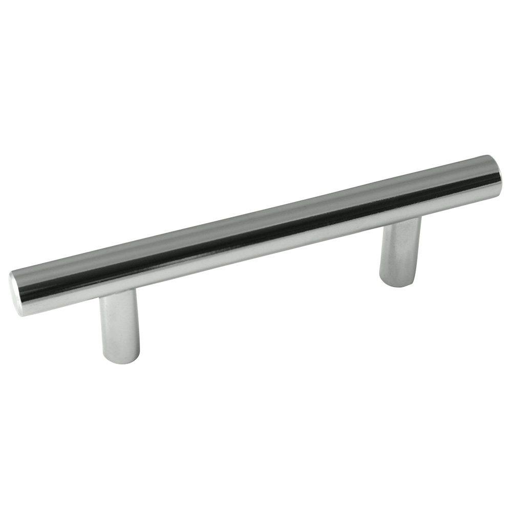 Melrose 3" Polished Chrome T-Bar Cabinet Pull | Heeby's Surplus Inc.