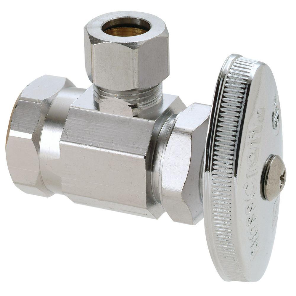 5/8" OD x 3/8" OD Compression Angle Stop Valve Multi-Turn LEAD-FREE NSF UPC 10 