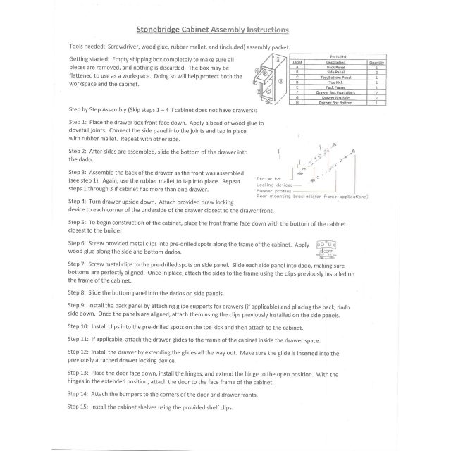 Kitchen Assembly Instructions Archives Heeby S Surplus Inc